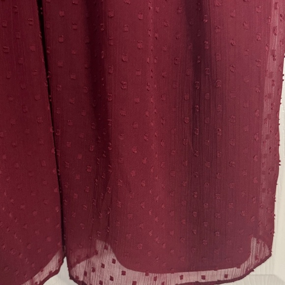 Zara Maroon dress size Small with embroidered floral pattern - Picture 4 of 12